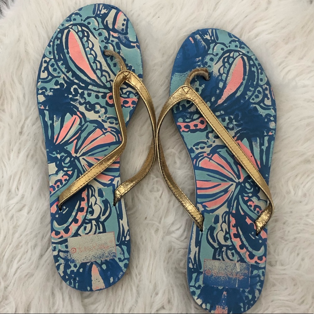 Lilly Pulitzer for Target Blue Flip Flop Sandals